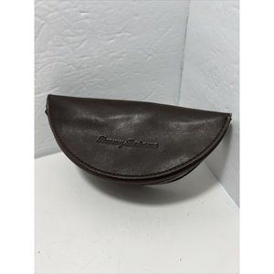 VTG Tommy Bahama Brown Zip Around Soft Shell Sunglass Case w/Cleaning Cloth